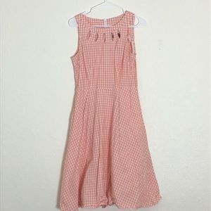 Voodoo Vixen Retro Checked Print Dress